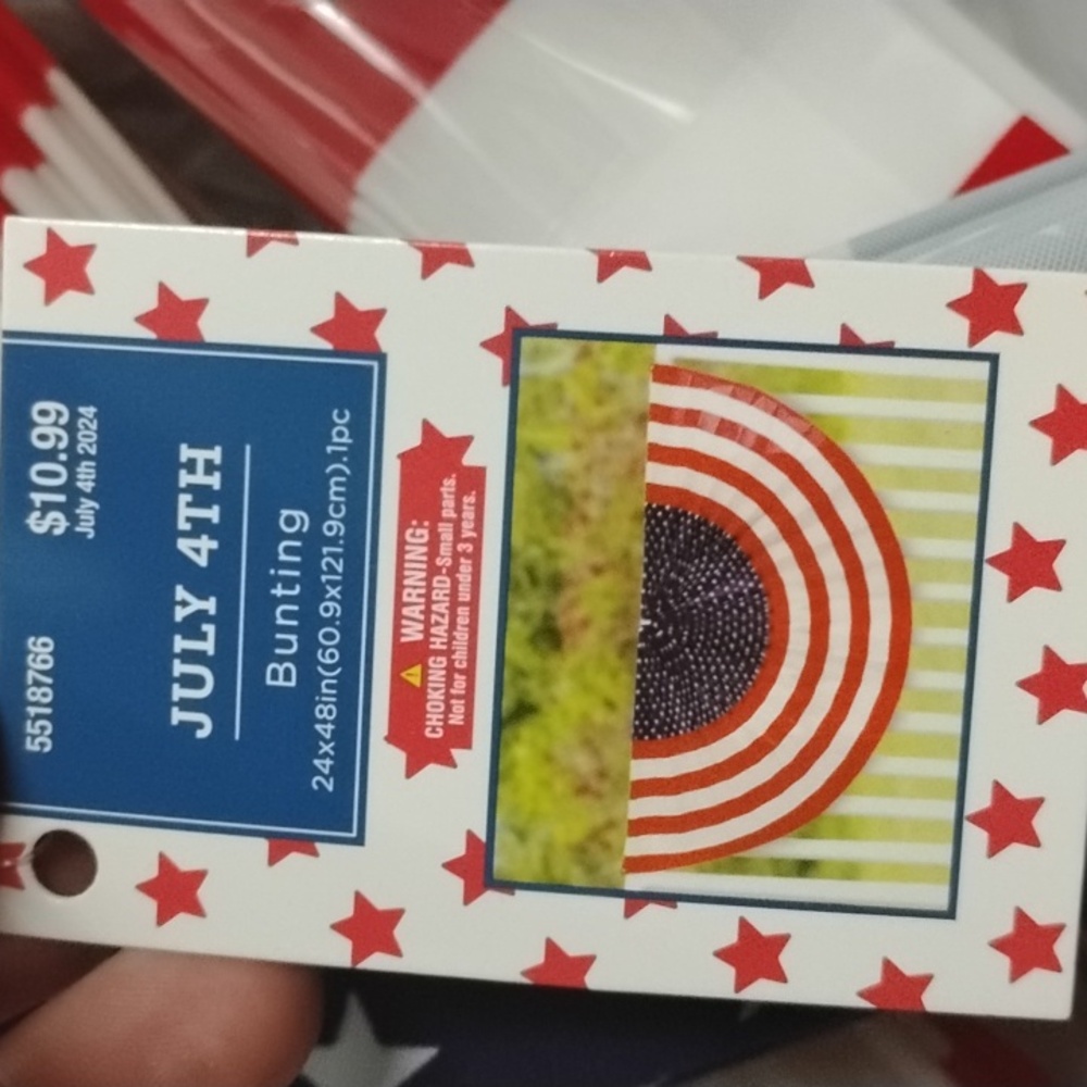 Patriotic bunting red white and blue stars and stripes bundle